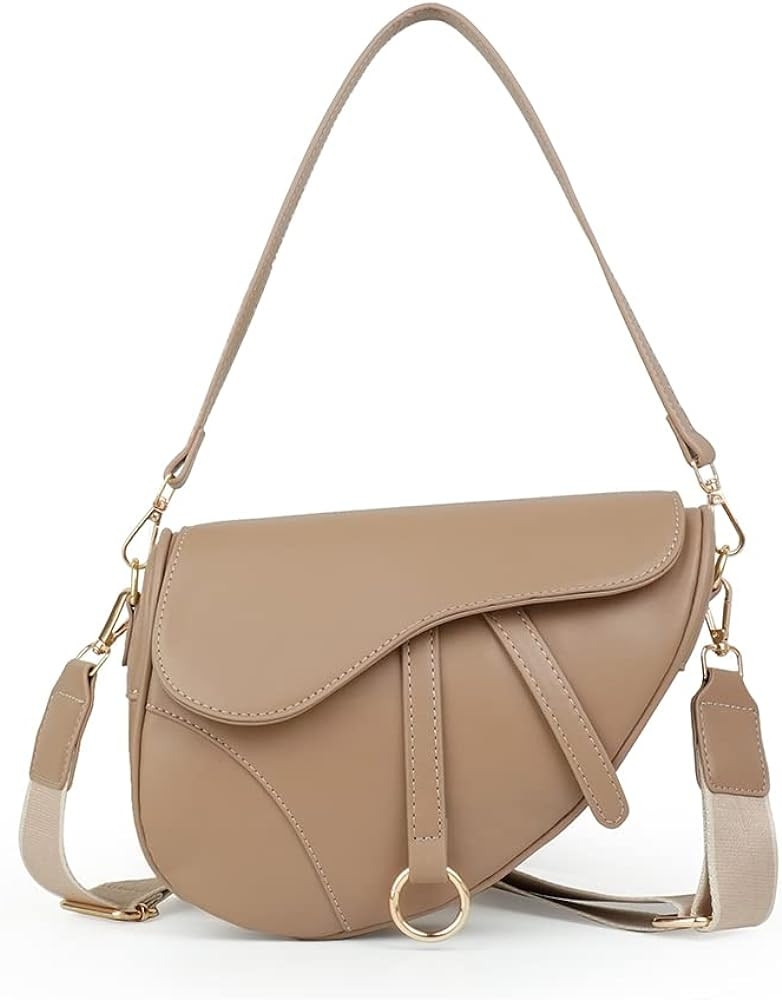 JBB Women Saddle Shoulder Bag Clutch Purse Small Crossbody Bag Satchel Bags Handbag PU Leather | Amazon (US)