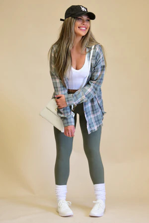 Wake Up Call Flannel: Olive/Multi | Shophopes