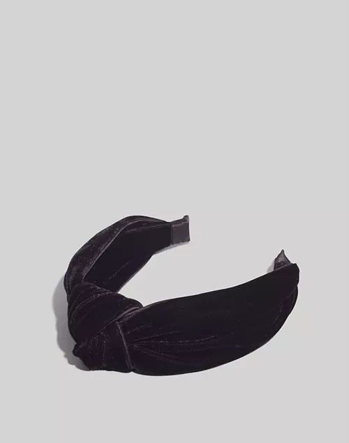 Velvet Knotted Covered Headband | Madewell