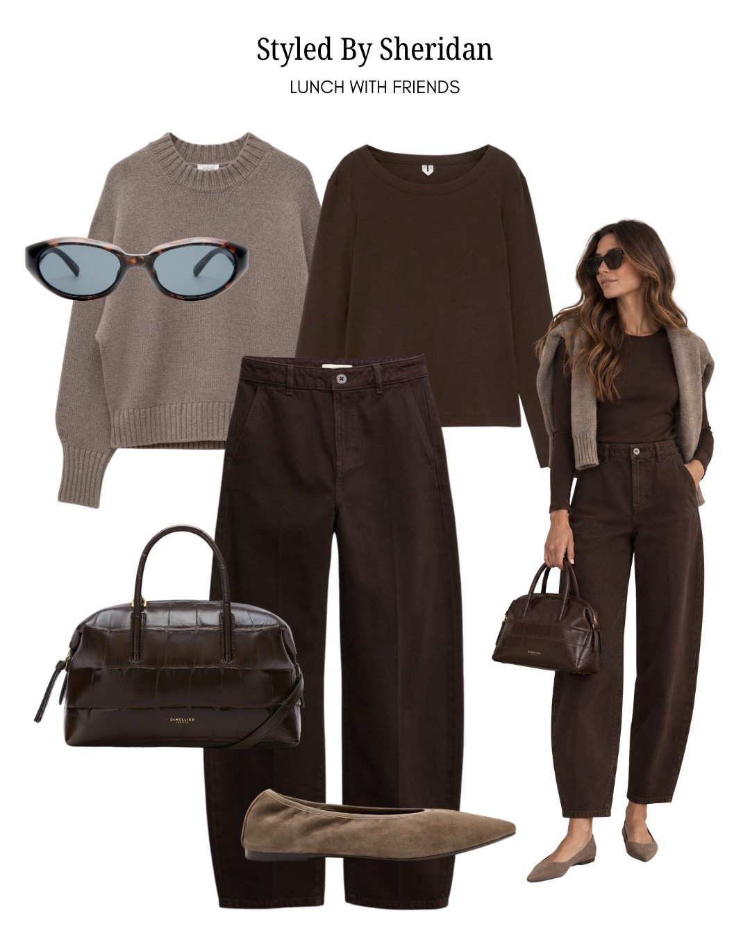 Chocolate tones for autumn 🤎 An easy elevated look for lunch, shopping or a day in the city — tonal layers, suede flats and a structured bag to pull it all together

#LTKautumn #LTKstyletip #LTKuk