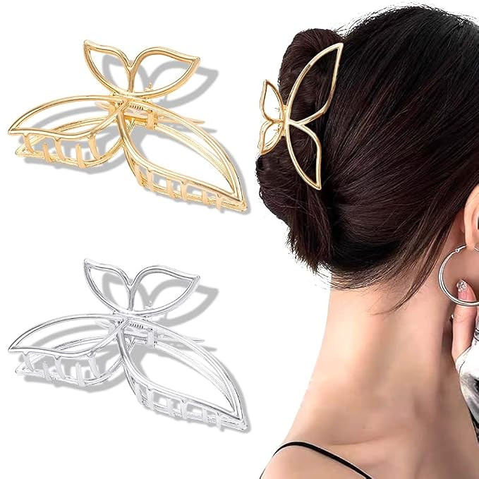 Ahoney Butterfly Metal Hair Clips 4.3" Gold Non-Slip Cute Fashion Shark Accessories for Women (Bu... | Amazon (US)