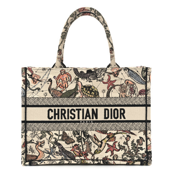 Canvas Embroidered Animaux Fantastiques Medium Book Tote Multicolor | FASHIONPHILE (US)