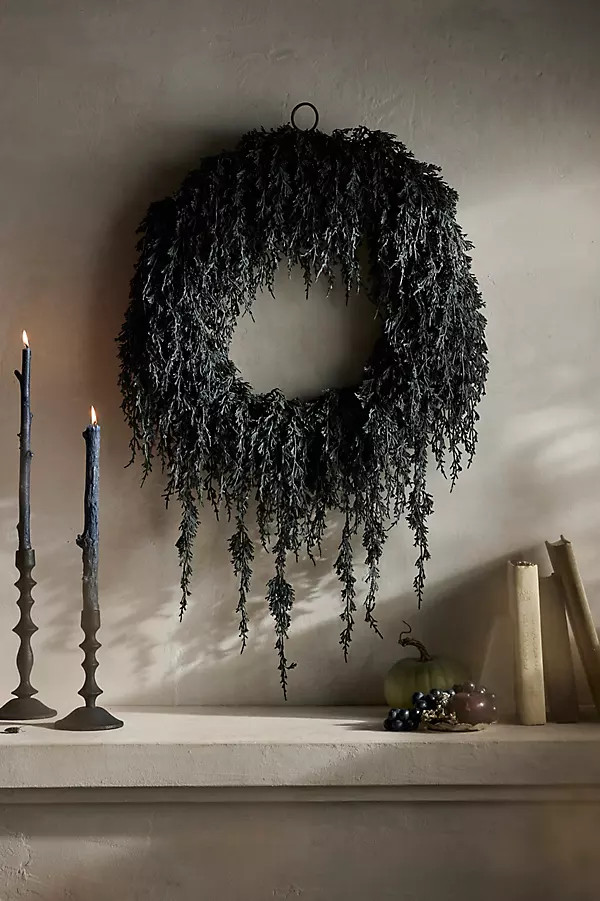 Cascading Black Boughs Wreath | Anthropologie (US)