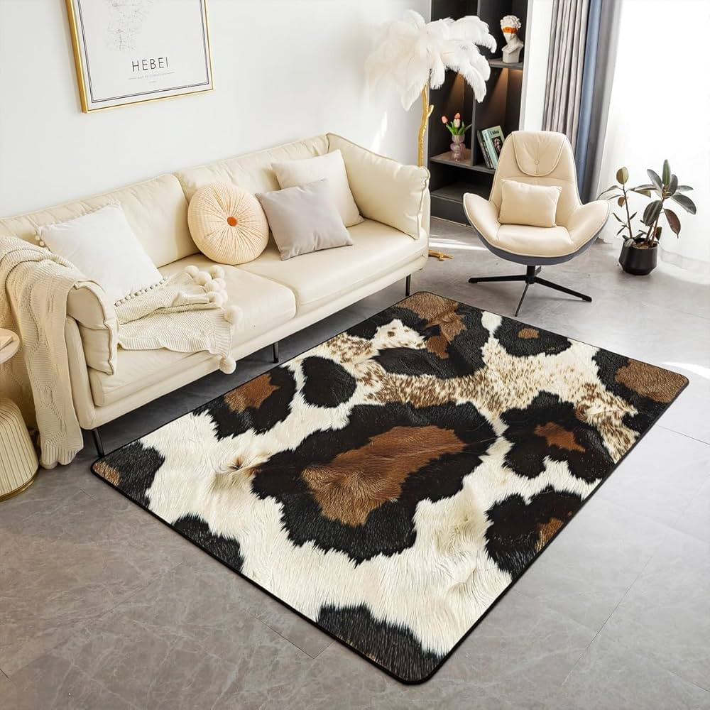 Feelyou Leopard Print Area Rug 5x7 Kids Cheetah Print Living Room Rugs for Boys Girls Safari Anim... | Amazon (US)