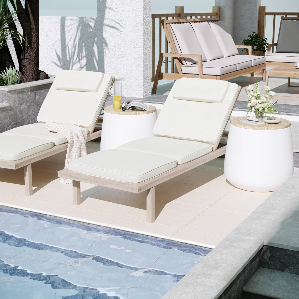 Outdoor Side Table With Storage (Set of 2) | Wayfair North America