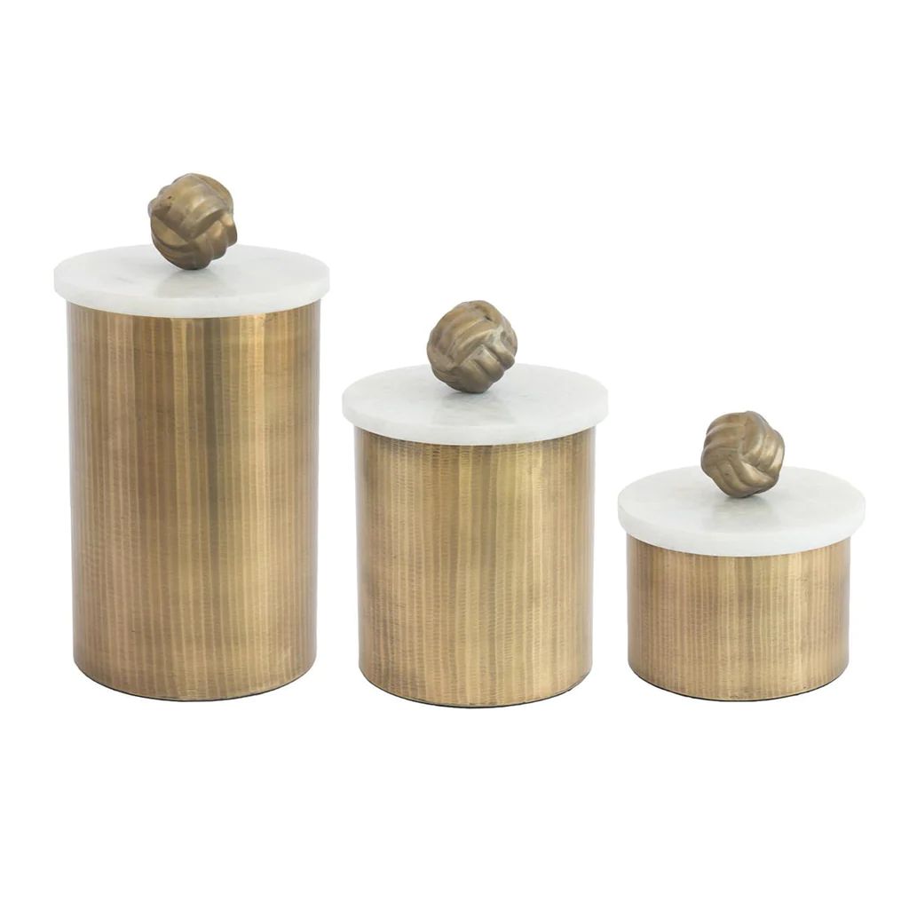 Brass Ribbed Canister | McGee & Co.