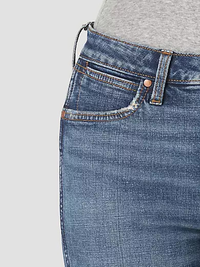 The Wrangler Retro® Premium Jean: Women's High Rise Trumpet Flare in Paige | Wrangler