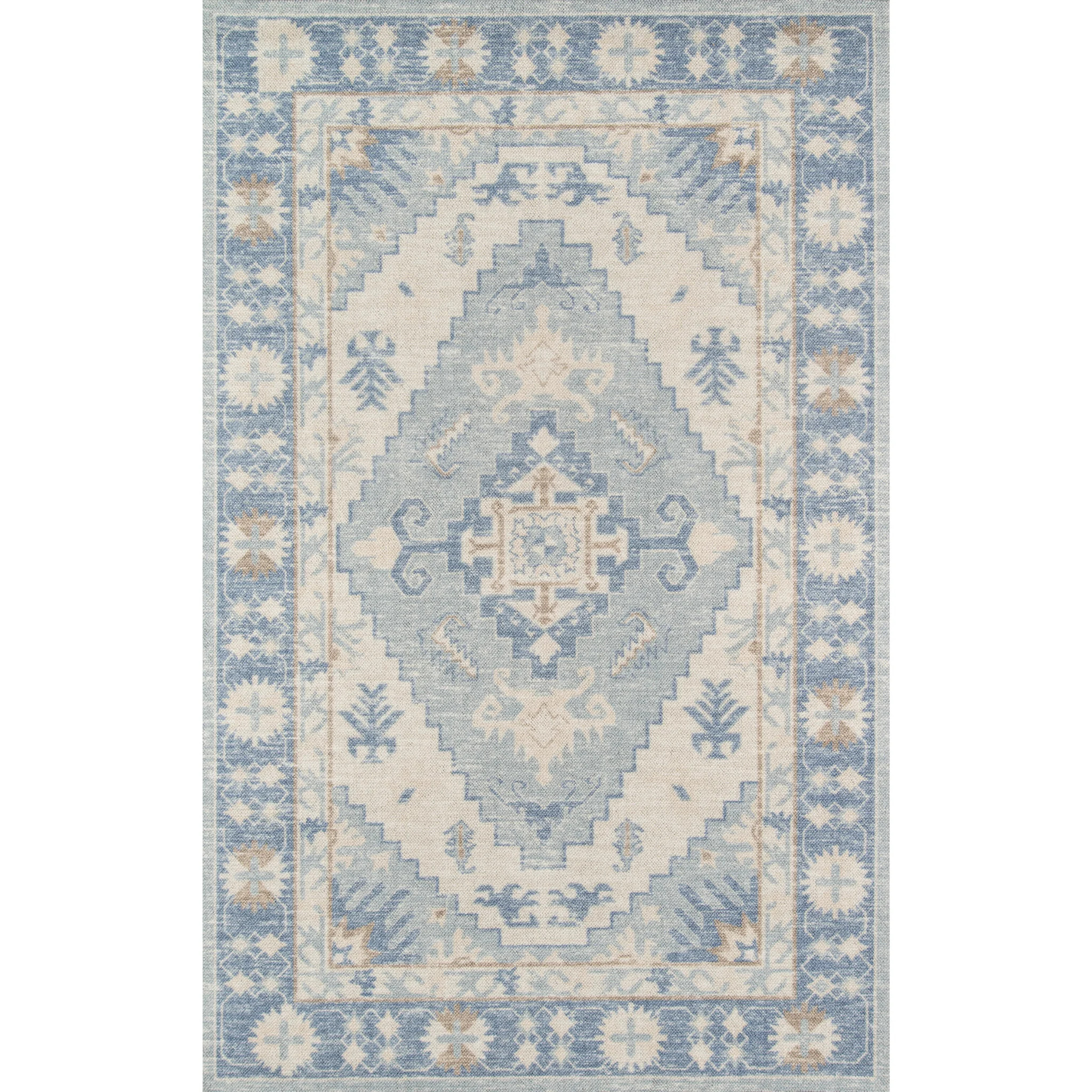 Ana Blue Wool Area Rug | The Well Appointed House, LLC