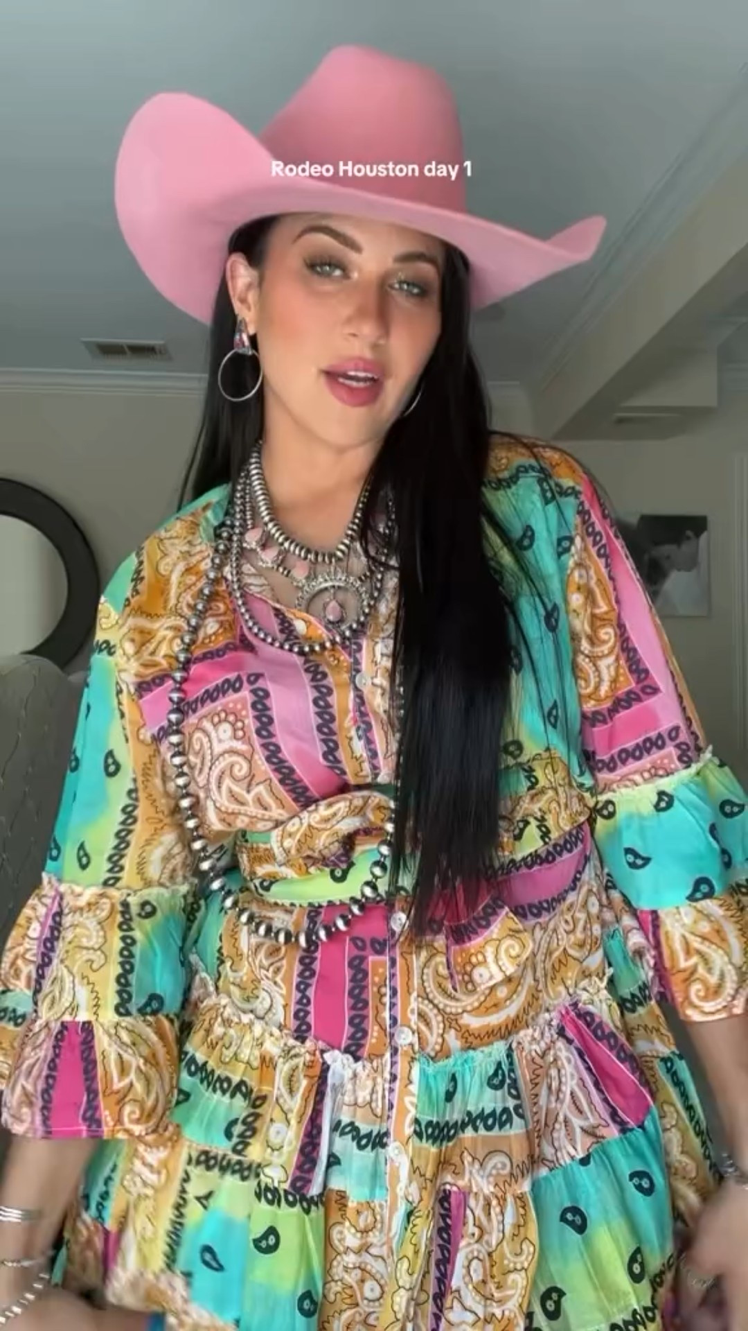 What I’m wearing to @rodeohouston for my day 1 outfit. 

Brave enough to be breaking in my new Bed Stu ‘Betting’ boots. Feeling pretty confident cause they are ultra comfortable. 

Look out for tonight’s post for a special offer  from @bedstu 🤭

Outfit details:
Hat- @rockemofficial discount NEONWRANGLER
Dress- @chestnut_cowgirl 
Jewelry- @chacocanyontrading 
Socks- @luckychuckbrand 
Boots- @bedstu 
Will to live- @alaninutrition 

#rodeohouston #neoncowgirl #cowgirloutfit #neonwrangler #cowgirlstyle