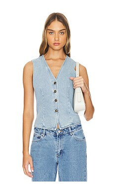 LIONESS Vision Denim Vest in Classic Denim from Revolve.com | Revolve Clothing (Global)