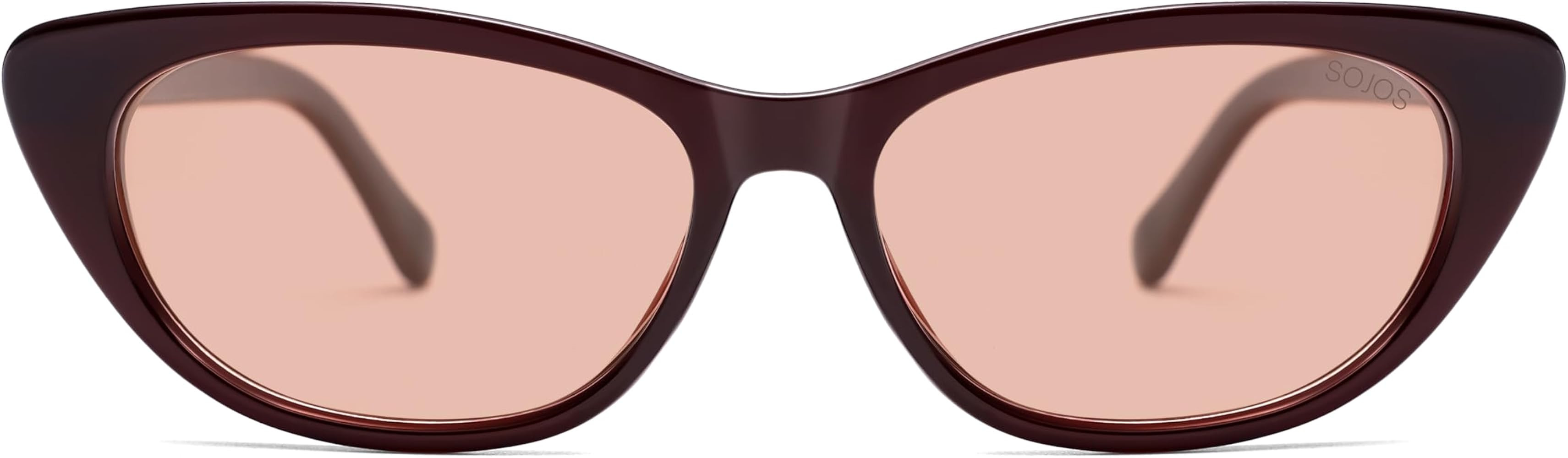SOJOS Retro Polarized Cat Eye Sunglasses for Women Narrow Vintage Shades Trendy Sunnies SJ2396 | Amazon (US)