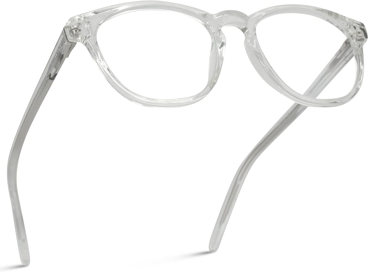 WearMe Pro - Women Round Classic Horn Rimmed Blue Light Blocking Computer Glasses | Amazon (US)