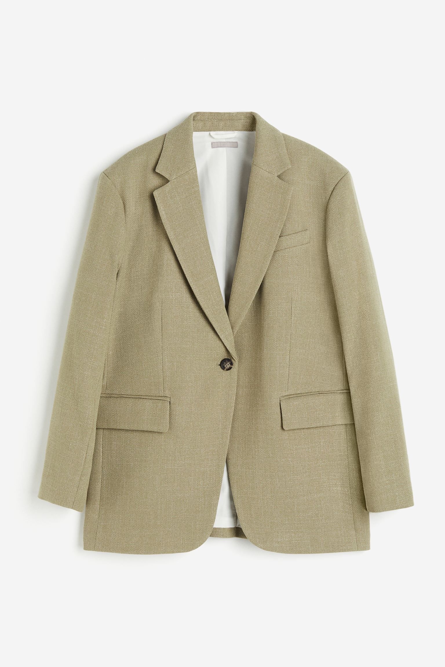 Oversized blazer - Light khaki green - Ladies | H&M GB | H&M (UK, MY, IN, SG, PH, TW, HK)