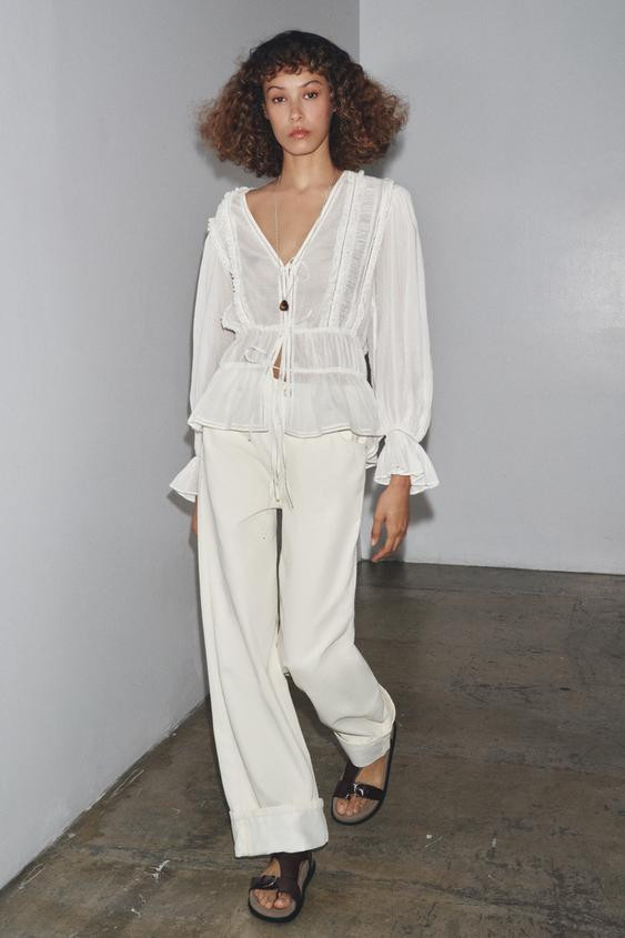 ROMANTISCHES HEMD MIT ZIERBAND ZW COLLECTION | Zara DE