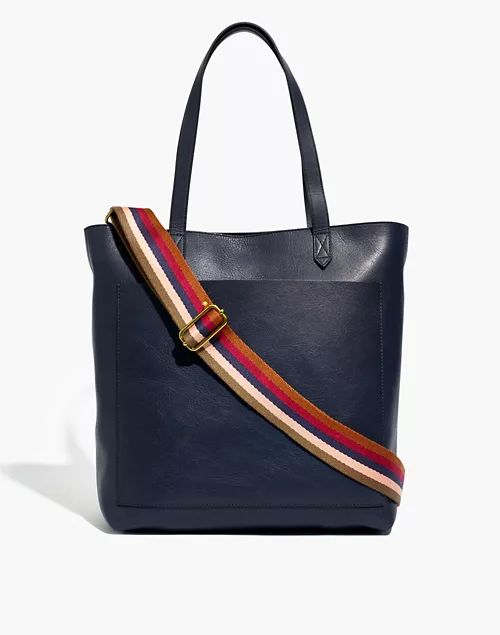 The Zip-Top Medium Transport Tote: Rainbow Webbing Strap Edition | Madewell