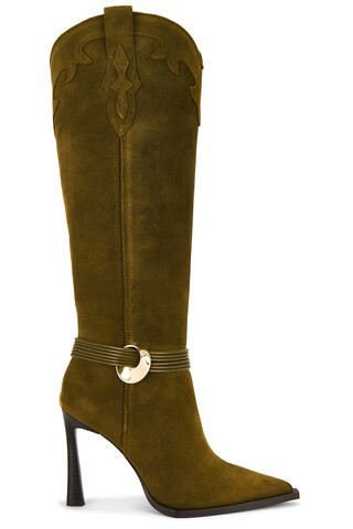 Kyndall Boot in Olive Suede | Revolve Clothing (Global)