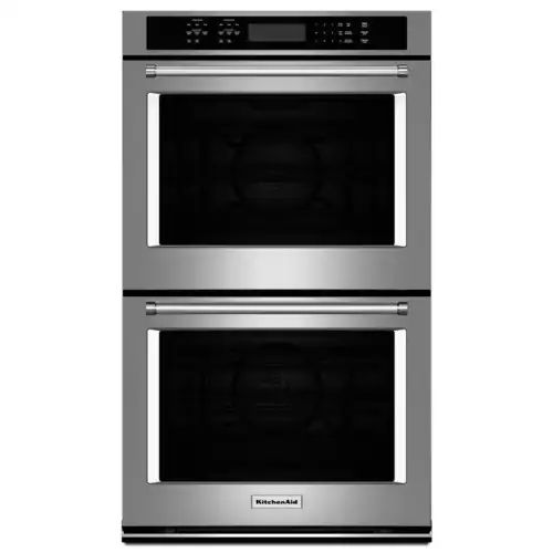 KitchenAid Self-Cleaning Single-Fan European Element Double Electric Wall Oven (Stainless Steel) ... | Lowe's