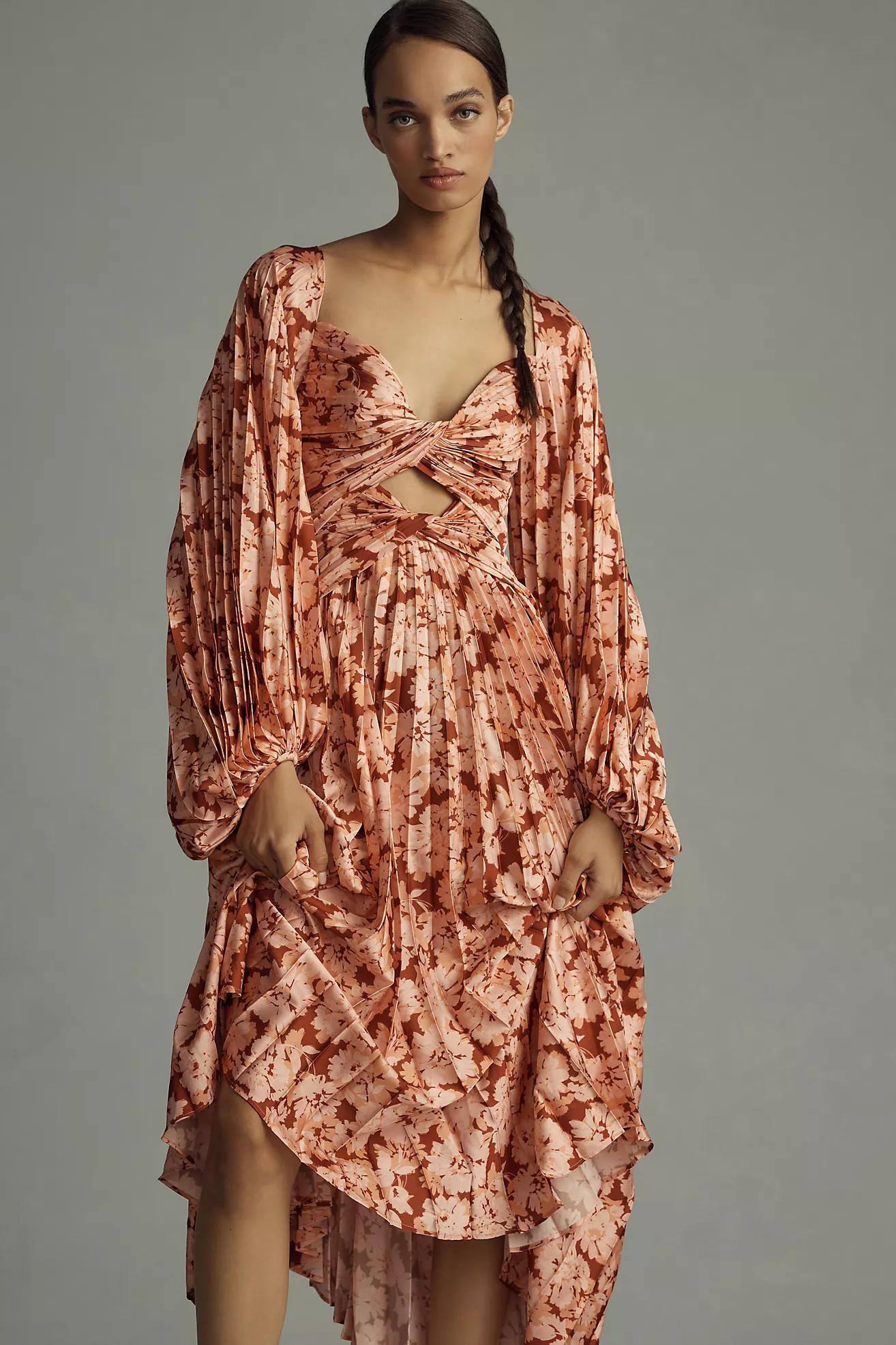 Acler Auroa Twist-Front Midi Dress | Anthropologie (US)