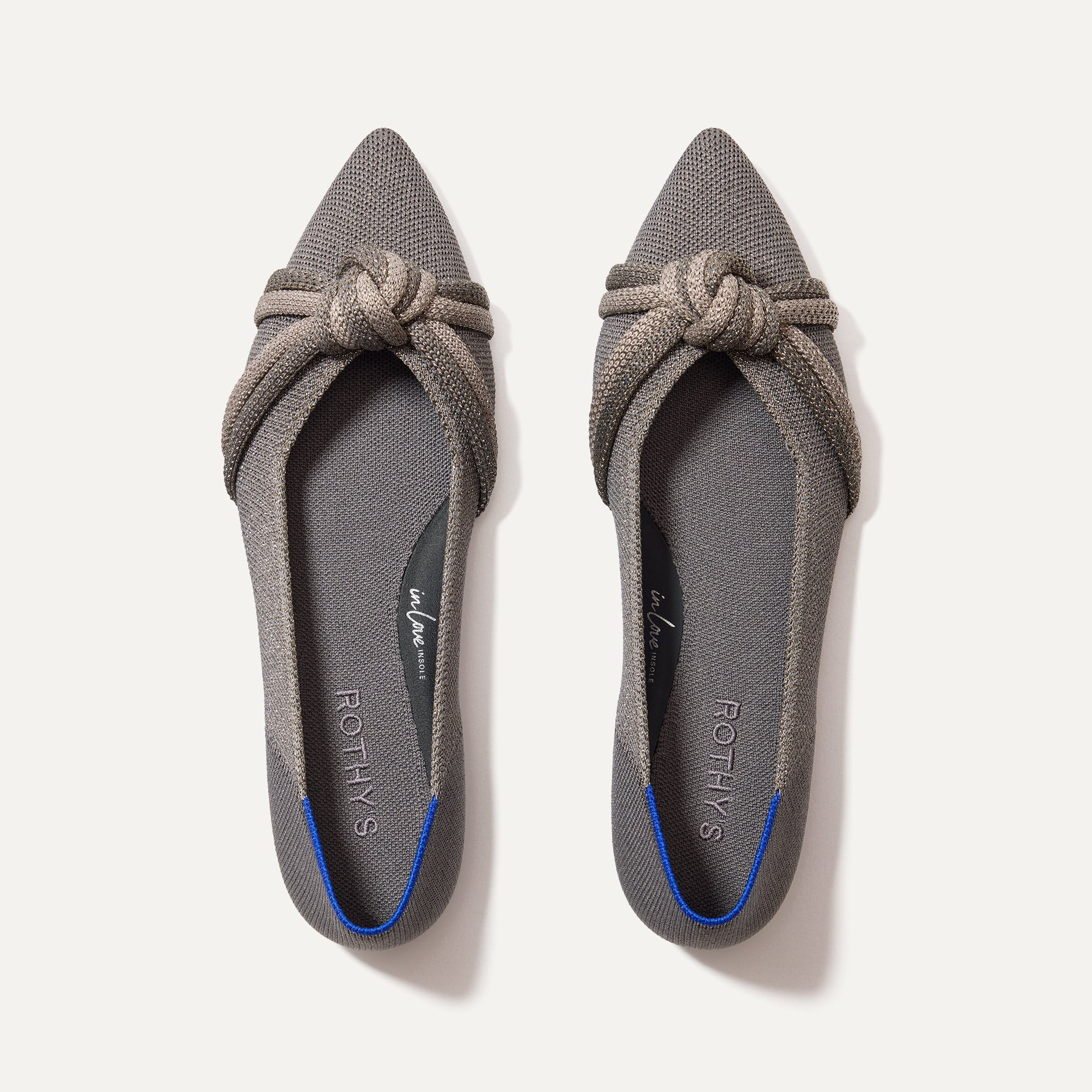 The Knot Point II in Silver Mix | Women's Flats | Rothy's | Rothy's