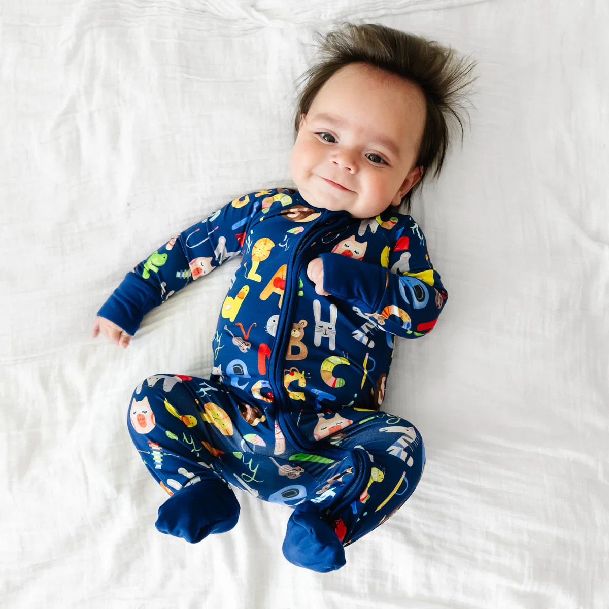 Navy Alphabet Friends Zippy | Little Sleepies