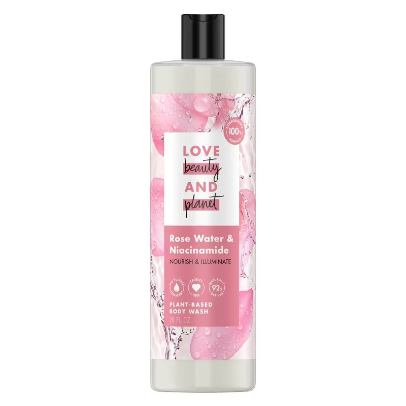 Love Beauty and Planet Rose Water & Niacinamide Nourish & Illuminate Body Wash - 20 fl oz | Target