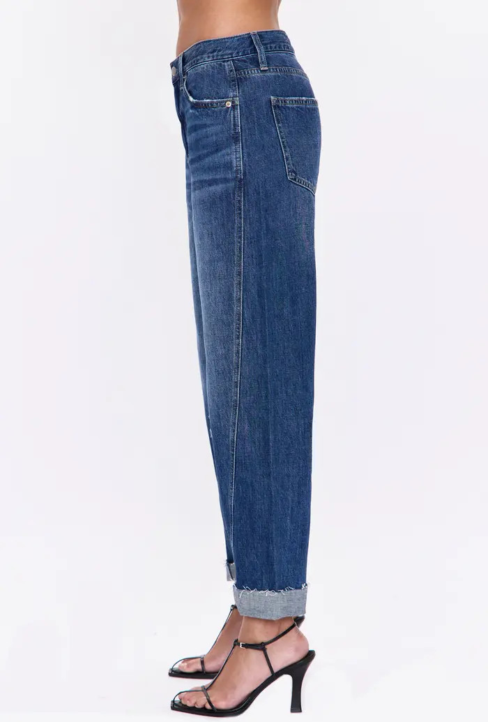 Kacey Cuffed High Waist Boyfriend Jeans | Nordstrom