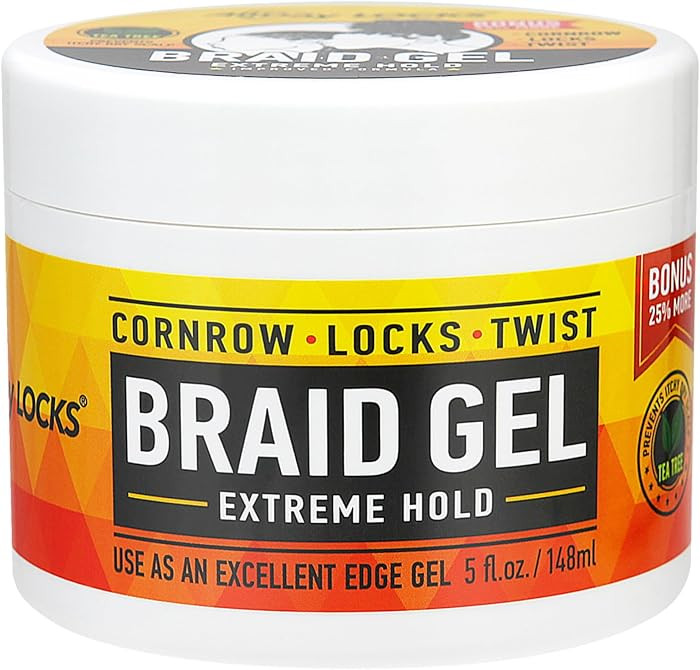 AllDay Locks Braid Gel Extreme Hold - Braiding Gel for Cornrows, Locks, & Twisting, Moisturizing ... | Amazon (US)