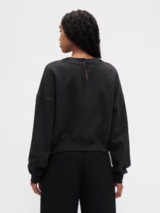 VintageSoft Jewel-Neck Crop Sweatshirt | Gap (US)