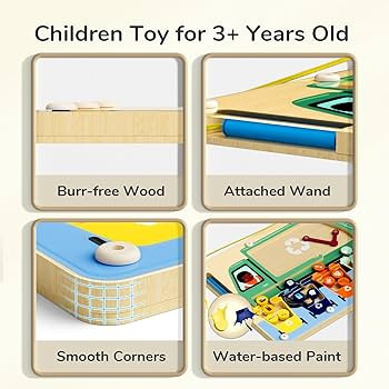 Amazon.com: TOP BRIGHT Wooden Magnetic Wand Maze Board for 3 4 5 Years Old, Wooden Activity Board... | Amazon (US)
