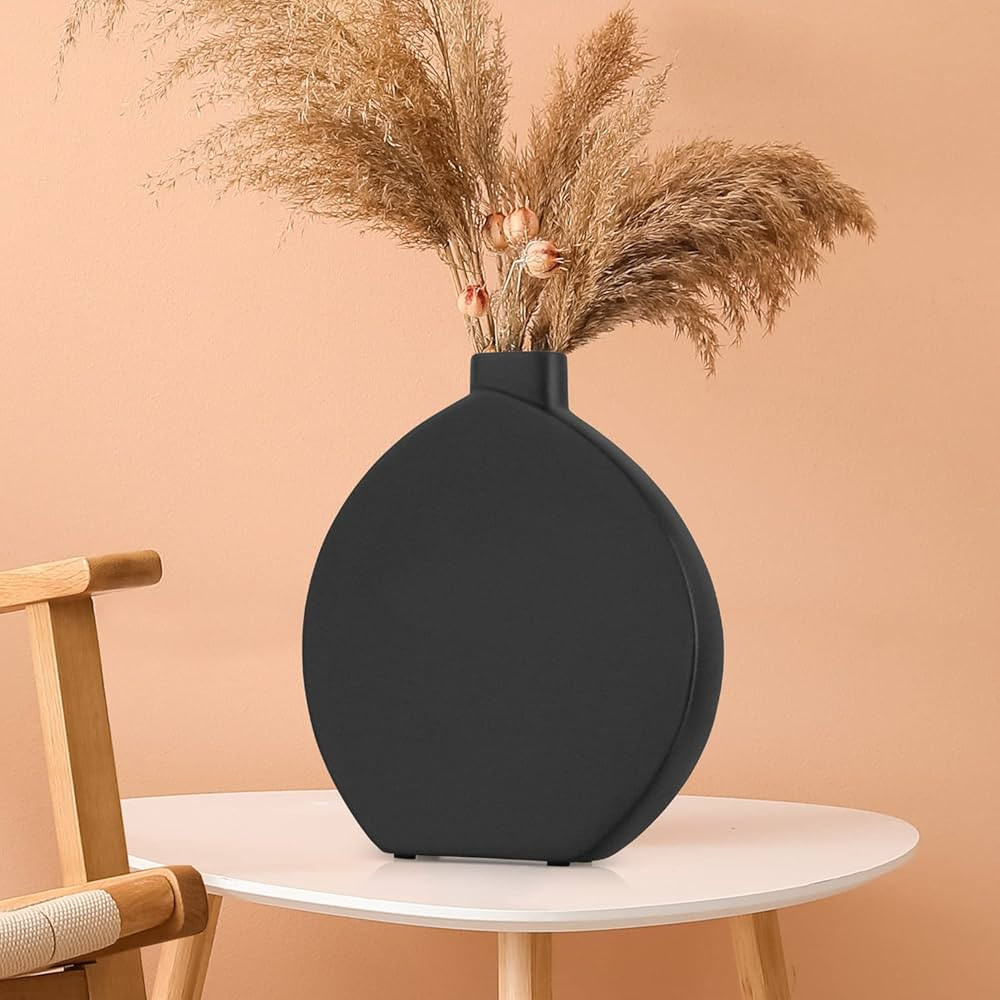 SWISTIC Ceramic vase Modern Decorative Centerpiece for Gifts | Living Room Bedroom Kitchen Table ... | Amazon (US)