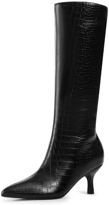 DREAM PAIRS Women's Knee High Kitten Heel Boots Sexy Pointed Toe Fashion Long Tall Boots | Amazon (US)