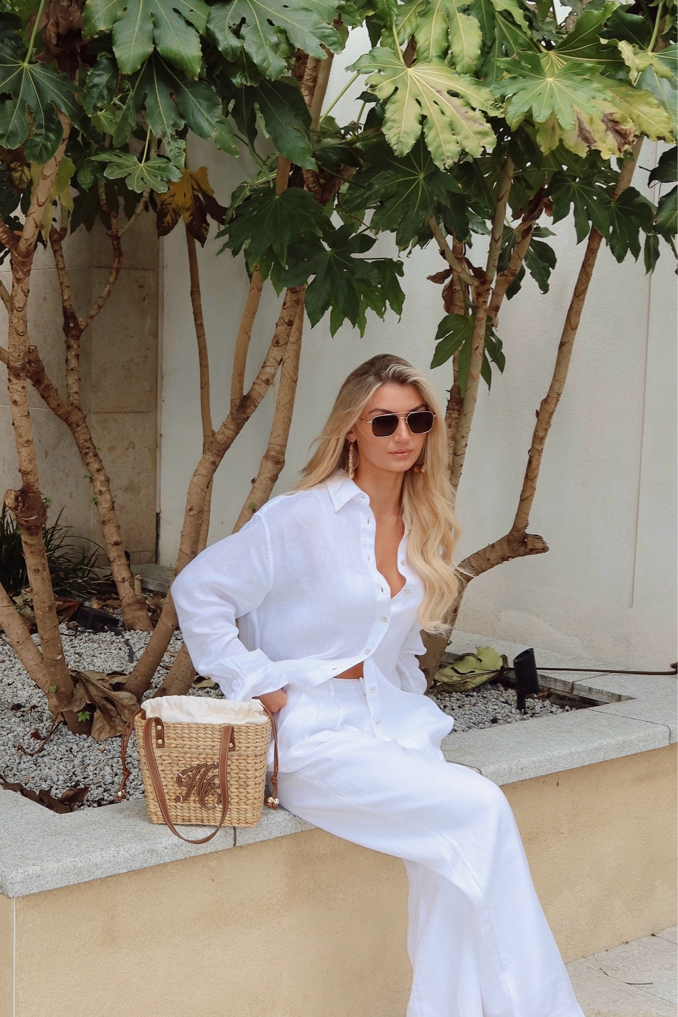 Effortless linen outfit 🤍 

@Holland Cooper  @DISSH 
Linen Shirt | Linen Trousers | Woven Bag | Euro Summer | Quiet Luxury | Resort Style | White Outfit | Summer Outfits | Wide Leg Trousers | Riviera Chic | Raffia Bag | Holiday Outfits.

#LTKuk #LTKsummer #LTKeurope