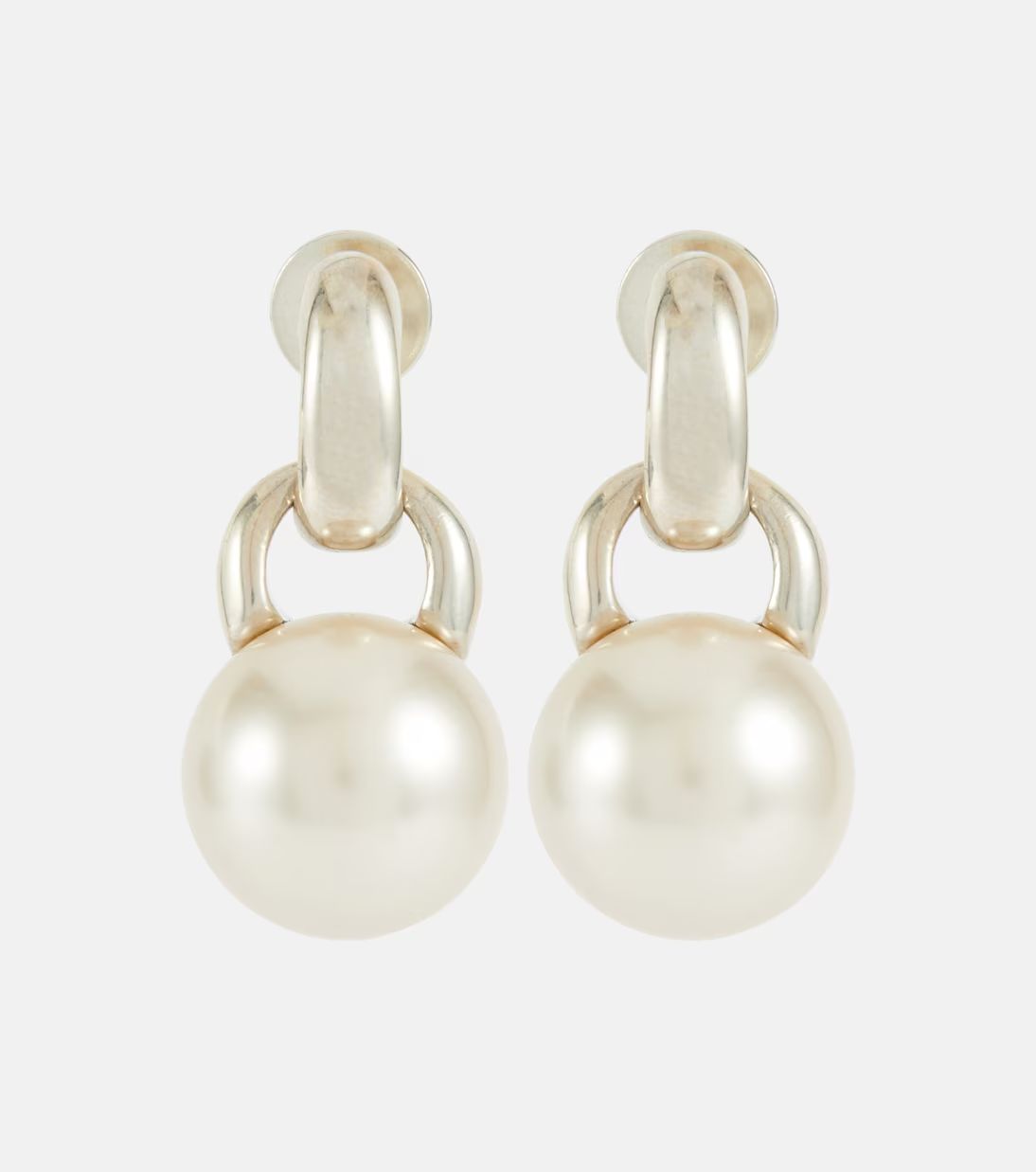 Everyday sterling silver and crystal pearl drop earrings | Mytheresa (US/CA)