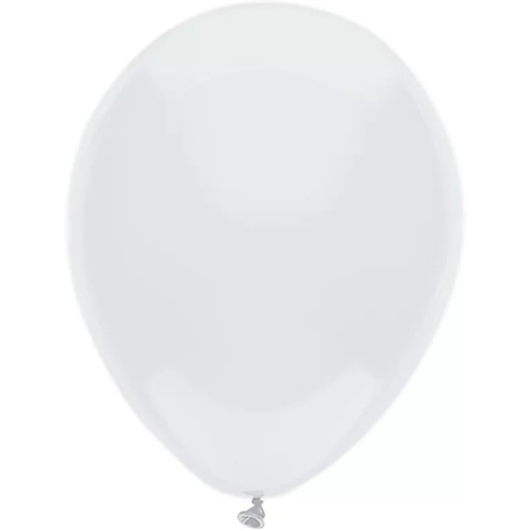 Way to Celebrate Latex Balloons 12" White, 72 Count Bag | Walmart (US)