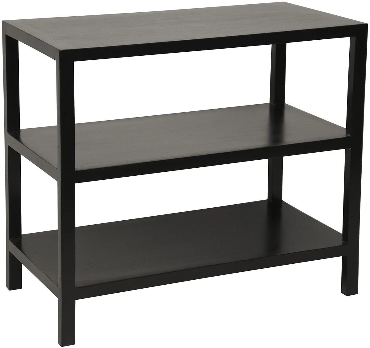 Black 2-Shelf Side Table | Megan Molten
