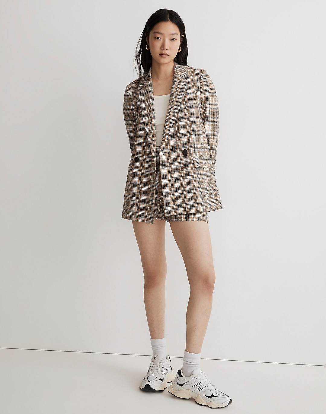 Caldwell Double-Breasted Blazer in Prejean Plaid | Madewell