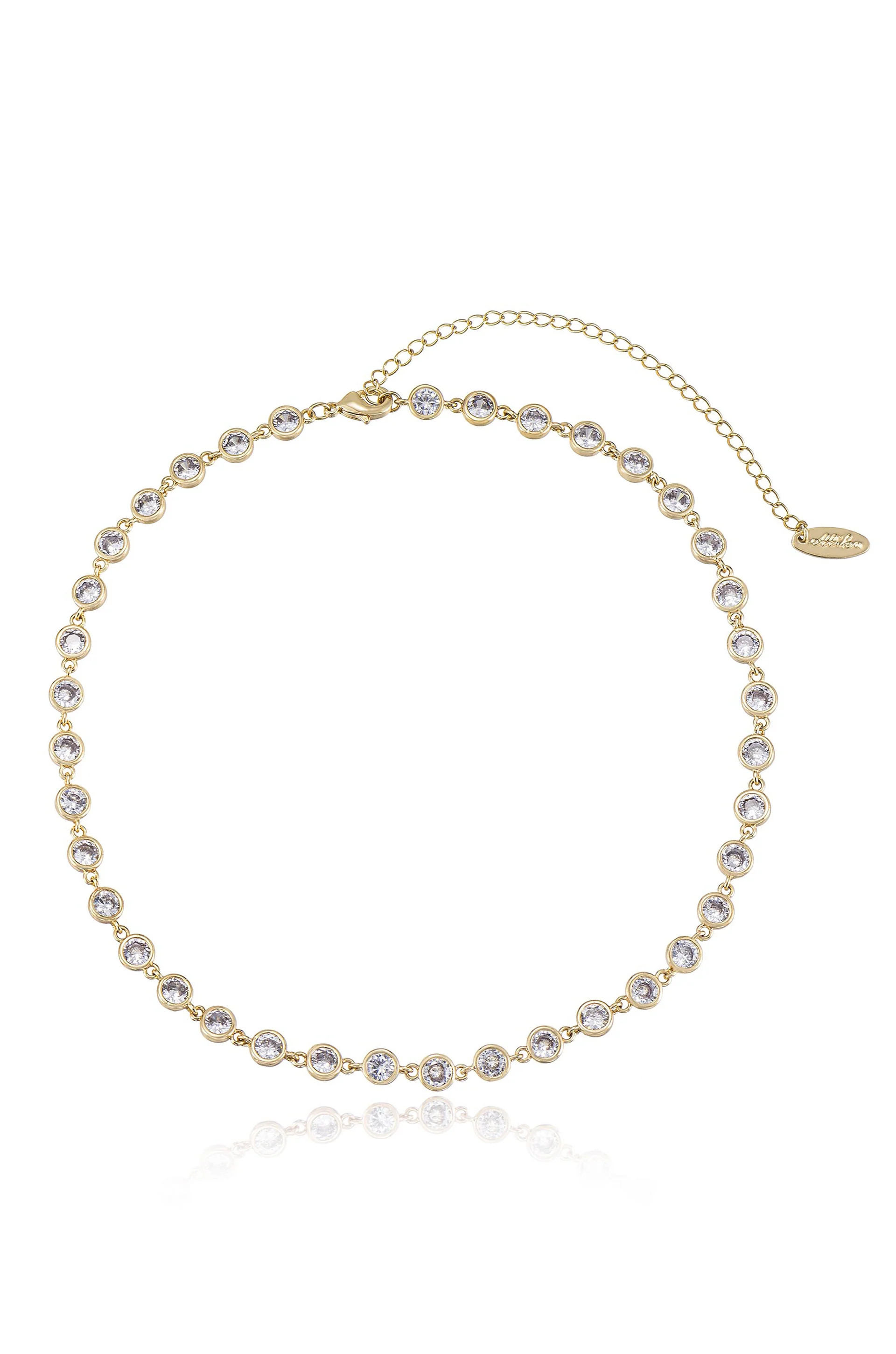 Crystal Disc and Link Necklace | Ettika