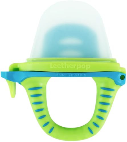 Teetherpop Fillable Freezable Teether for Babies - Breastmilk Popsicle Molds for Teething with Spill-Proof Sippy Slits – Freezable Baby Fruit Feeder Pacifier, Liquids & Purées, Cooling Teething Relief | Amazon (US)