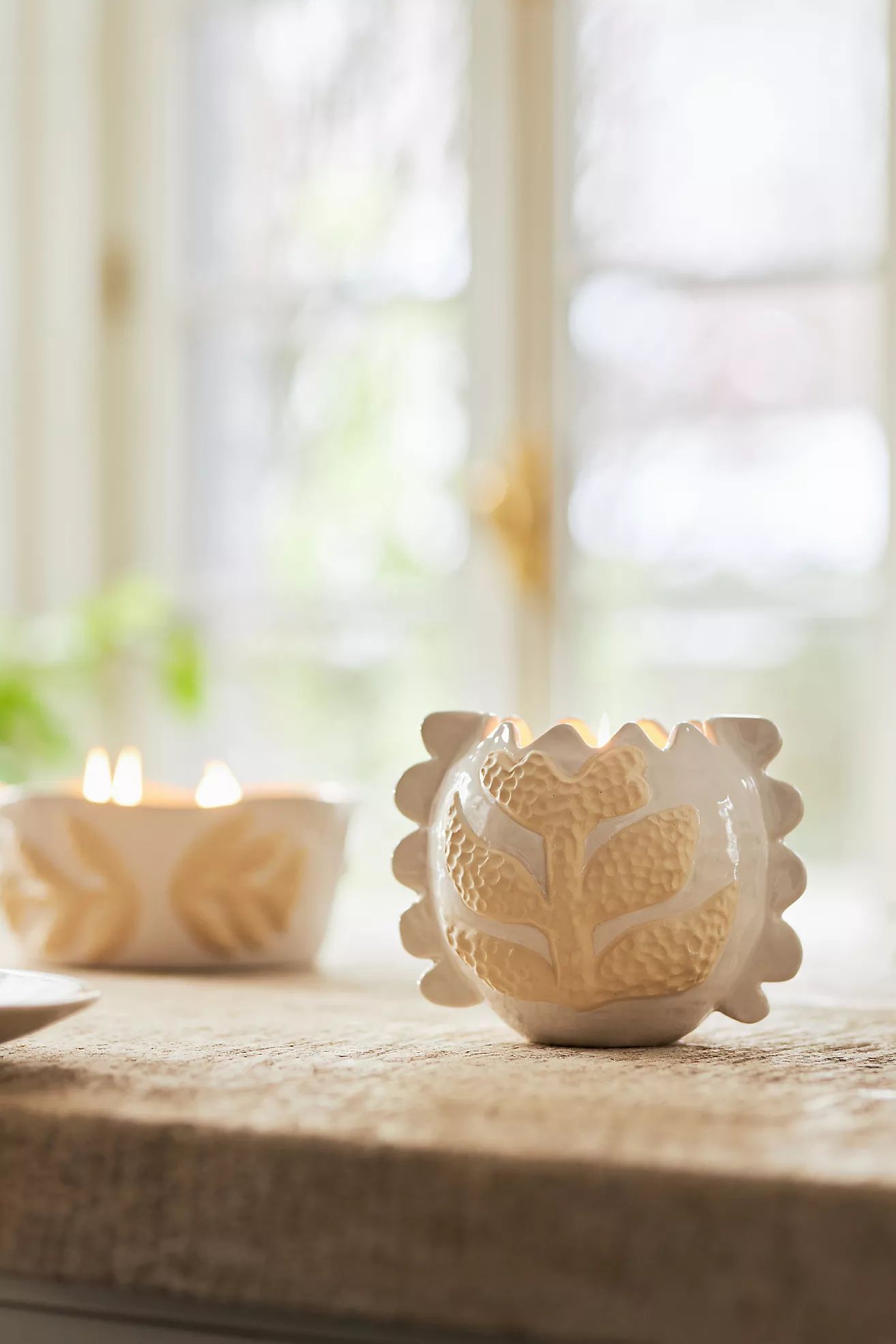 Reese Emry Design Anabella Mae Woody Mahogany Sage & Coconut Ceramic Candle | Anthropologie (US)