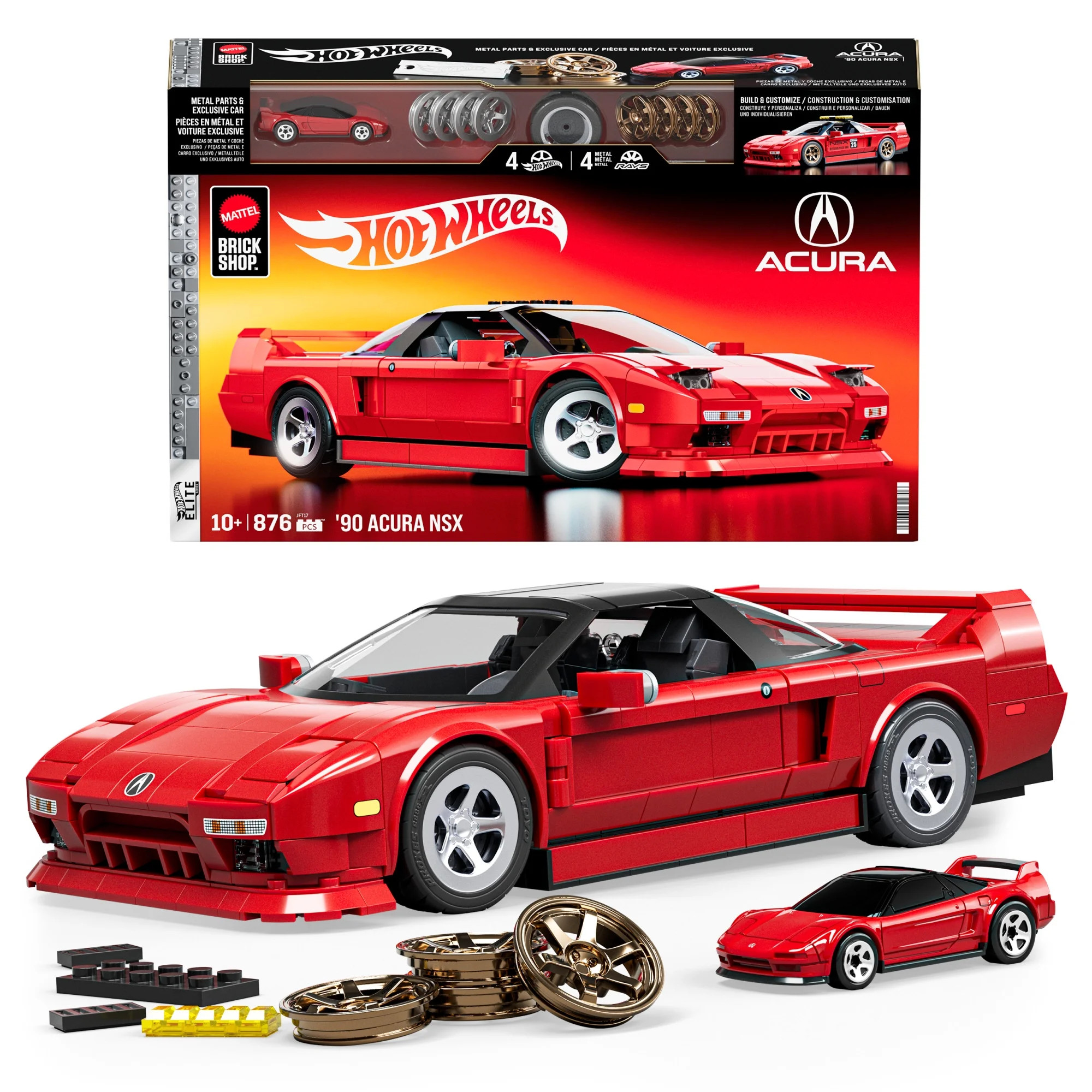 Mattel Brick Shop Hot Wheels ’90 Acura NSX Building Toy (876 Pieces), for Collectors - Walmart.... | Walmart (US)