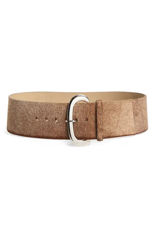 Paloma Wool Morris Genuine Calf Hair Belt in Taupe at Nordstrom, Size Large | Nordstrom