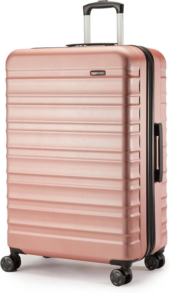Amazon Basics Hard Shell Large Suitcase - Expandable ABS Travel Luggage with 4 Double Spinner Whe... | Amazon (UK)