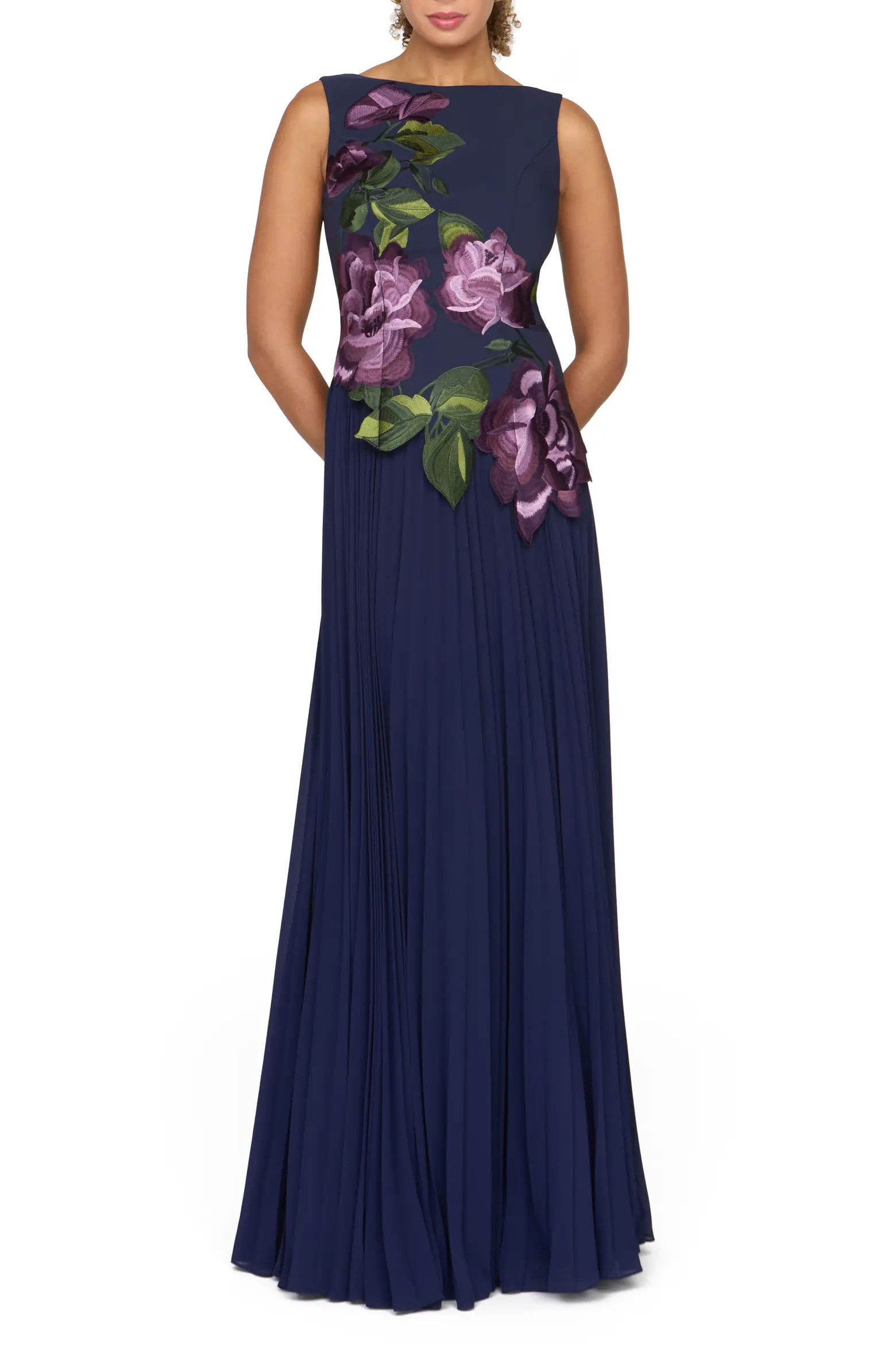 Jayla Appliqué Pleated Gown (Women) | Nordstrom | Nordstrom