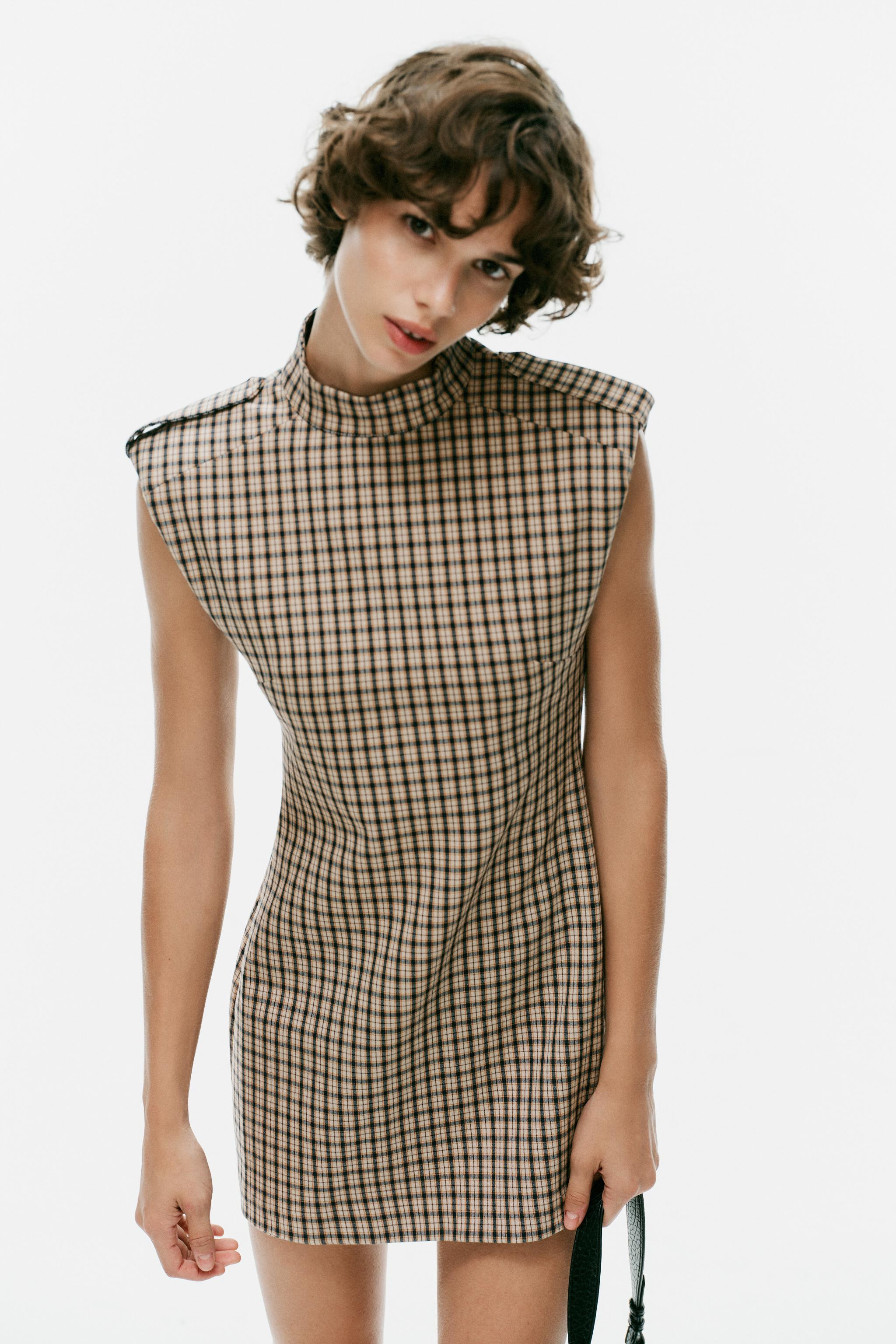 PLAID SHORT JUMPSUIT WITH LOOPS | Zara US