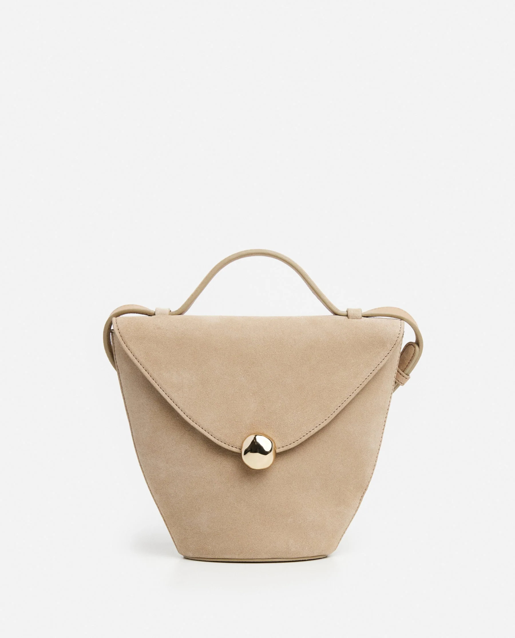 Evelina Handbag Suede Sand Bag | Flattered