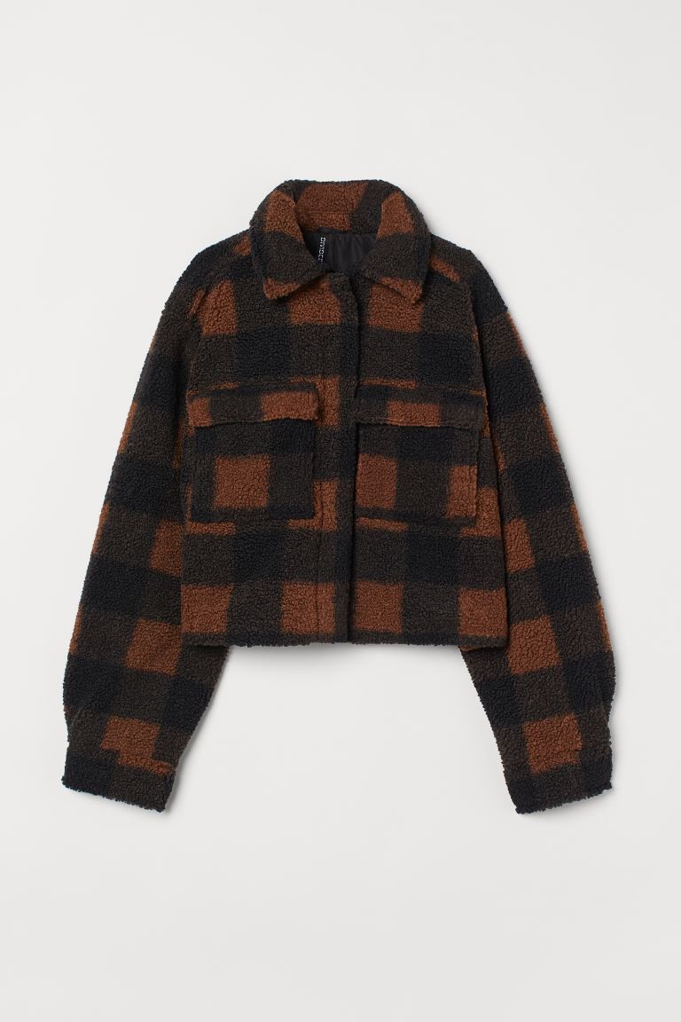 Short Faux Shearling Jacket | H&M (US + CA)
