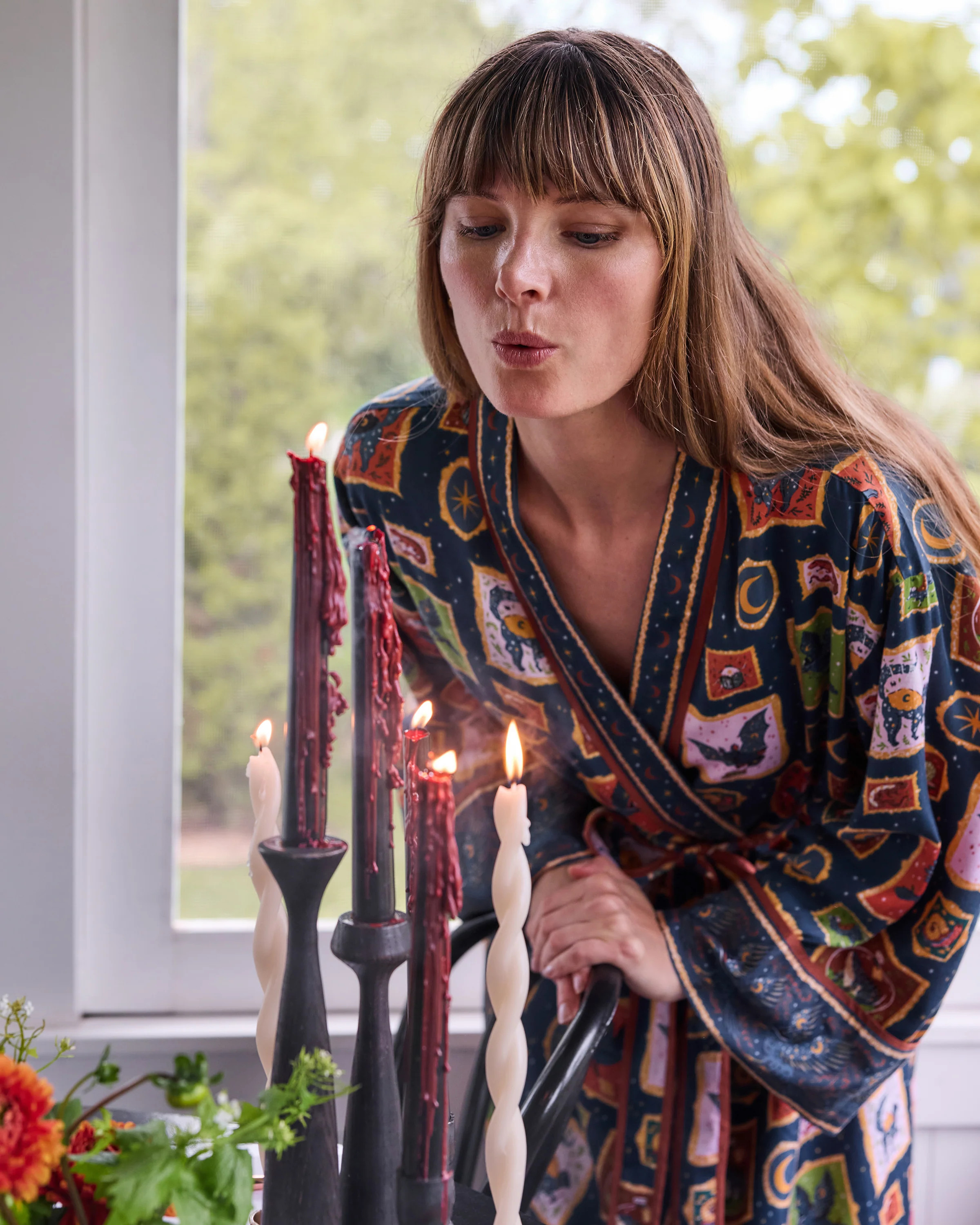 Midnight Gallery - Eco Satin Robe - Night Sky | Printfresh
