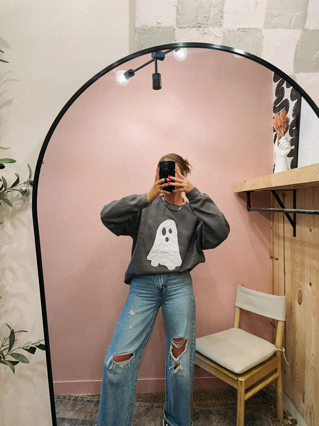 ghost patch sweatshirt | Etta & East