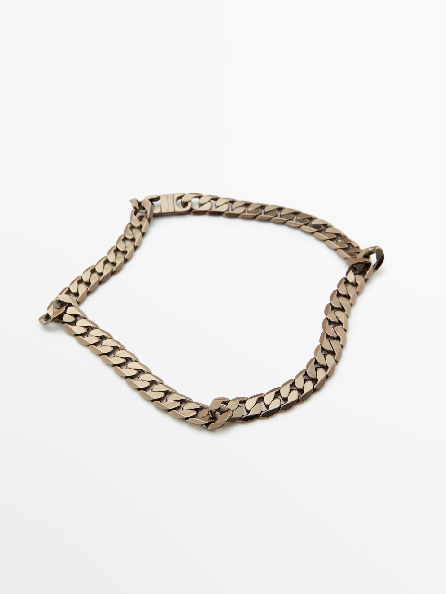 Gold-plated chain necklace | Massimo Dutti US