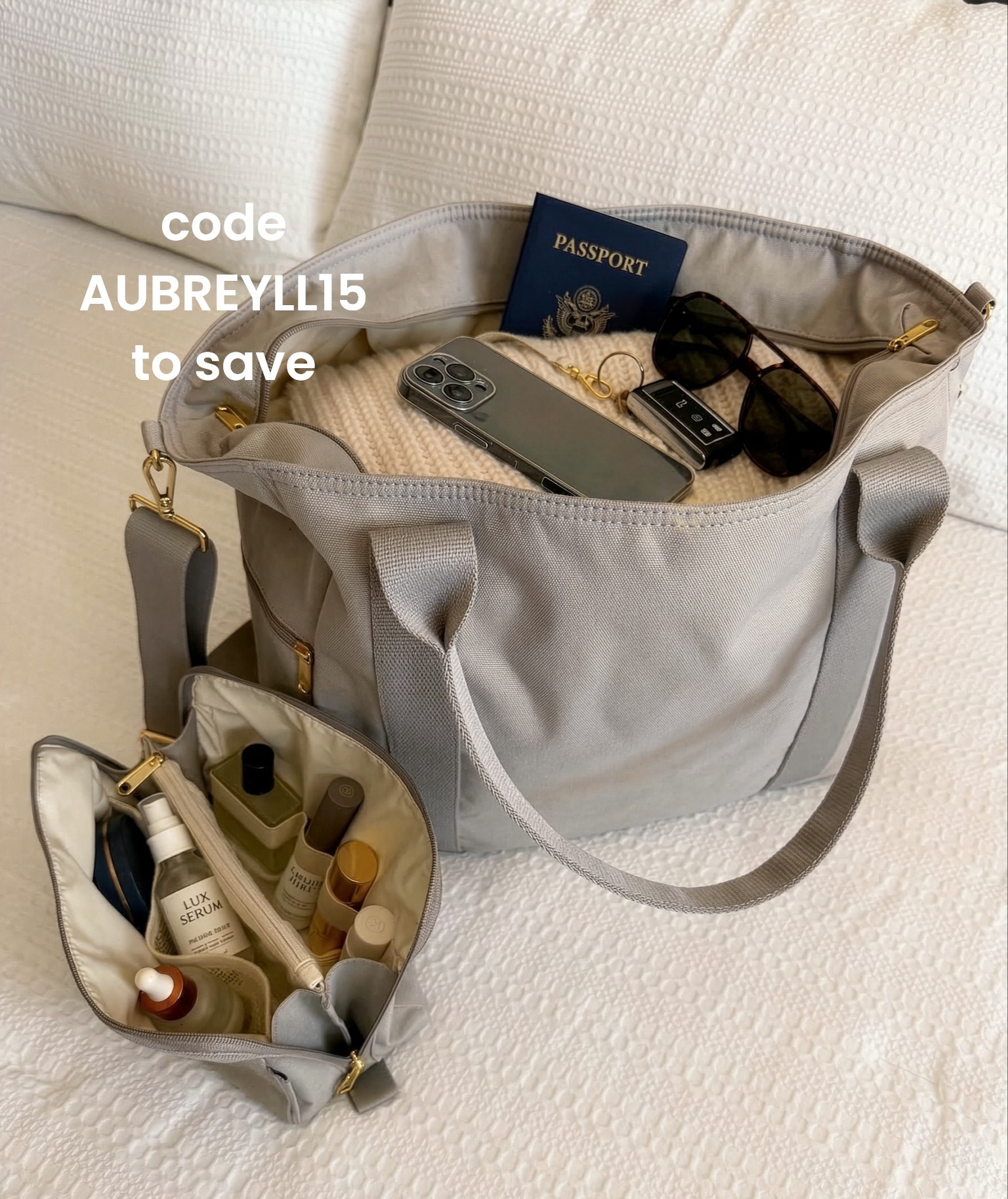 my favorite overnight bag and toiletry bag ☁️

#LTKBeauty #LTKTravel